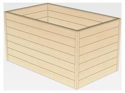 Produktbild von Hochbeet-Kit, Holz-Stecksystem 80 cm hoch – Pflanzkasten-Bausatz aus Fichte, 18 mm Wandstärke für Garten, Gemüsebeet und Kräuterbeet – DIY Pflanzkasten, in 15 Größen: Modell Hamburg (90x150) Natur