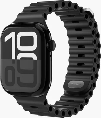 Immagine prodotto di Cinturino Vonmählen - Wave Band 2 - Cinturino per Apple Watch 44 / 45 / 46 / 49 mm, nero