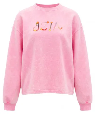 Produktbild von Damen Sweatshirt Rosa Größe L, reguläre Passform, klassischer Rundhalsausschnitt