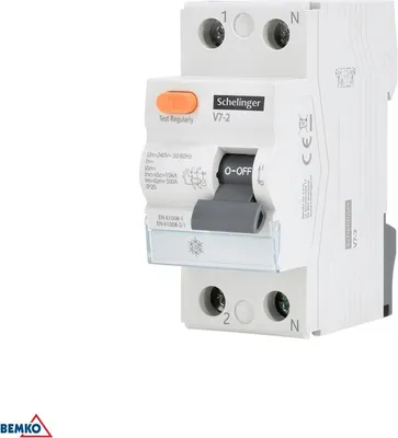 Zdjęcie produktu dla Wyłącznik różnicowoprądowy AC 2P 25A 30mA Schelinger