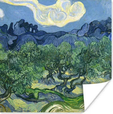 Produktbild von MuchoWow® Poster Die Olivenbäume - Vincent van Gogh 30x30 cm - Wandposter - Printing