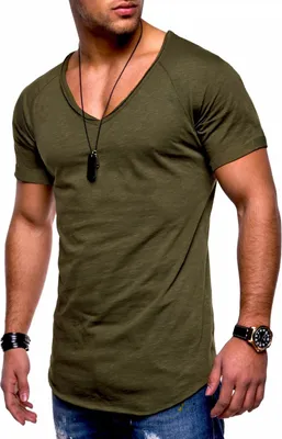 Produktbild von behype. Herren T-Shirt BHSOLIN Herren Basic Kurzarm V-Neck Oversized Shirt V-Ausschnitt