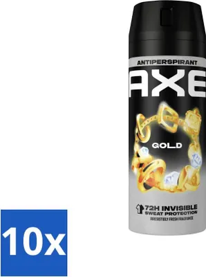 Obrázek produktu pro Ax Antiperspirant Spray Gold 150 ml – výhodné balení – 10 kusů