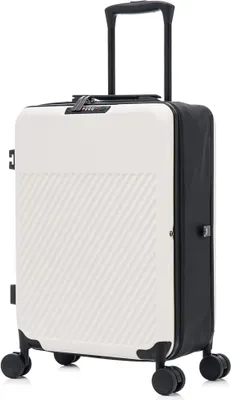 Produktbild von Faltbarer Koffer Trolley Reisekoffer Hartschalenkoffer Bordcase Handgepäck Suitcase mit Rollen und TSA Schloss Weiß MS-19853