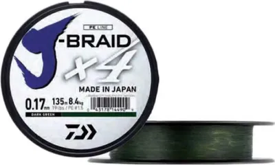 Produktbild von Daiwa J-braid 4 Geflochtene Schnur 270 M Grün 0.150 mm Grün 0.150 mm