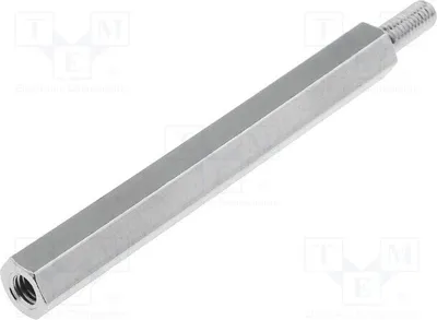 Imagen del producto de 10 conectores de distancia con rosca, 45 mm de diámetro interior: M3, diámetro exterior: M3, níquel. Distancias de 213 x 45 mm