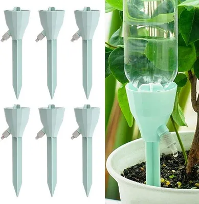 Produktbild von Automatisches Wasserspar-System für Zimmerpflanzen - 6 Stück - Ø 5 cm - Langsames Druckwasser-System