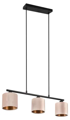 Immagine prodotto di Lampada a sospensione JULIETA color crema e oro, 3xE14x40W, metallo, dimensioni: 150x66x12 cm, IP20, Trio