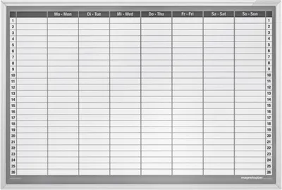Produktbild von Magnetoplan Wochenplaner CC - Magnethaftend - 92x62,5cm - 7-Tage Woche - Weiß