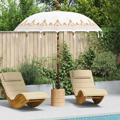 Produktbild von vidaXL Balinesischer Sonnenschirm Creme 215 x 215 x 260 cm