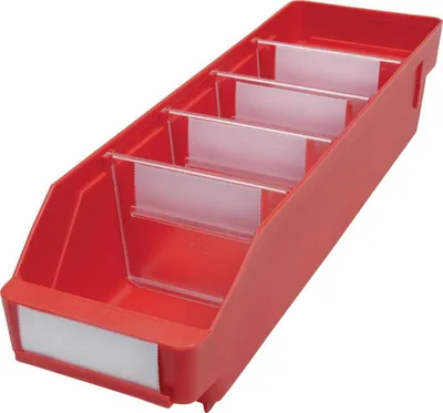 Produktbild von Regalkasten L400xB120xH95mm rot PP