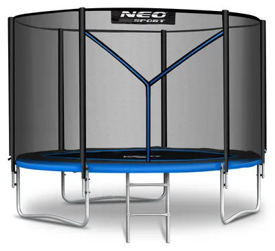Produktbild von Fuß/252 cm Gartentrampolin mit Außennetz und Leiter Neo-Sport