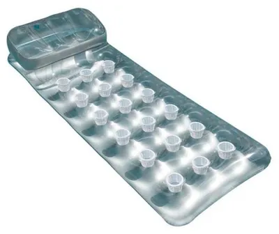 Obrázek produktu pro Nafukovací plavecká podložka INTEX 90620, s integrovanou opěrkou hlavy, šedá
