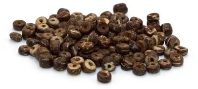 Produktbild von Vintageparts Kokosnussperlen rund Brauntöne 5 mm, 130 Stück