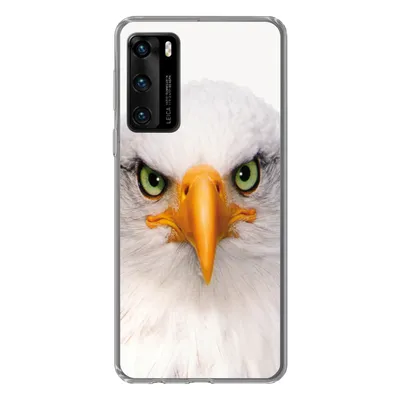 Produktbild von MuchoWow® Handyhülle Schutzhülle Hülle für Huawei P40 Jungen - Adler - Amerikanischer Weißkopfseeadler - Vogel - Porträt - Schnabel - Augen Silikon Softcase Handy Hülle - Handytasche
