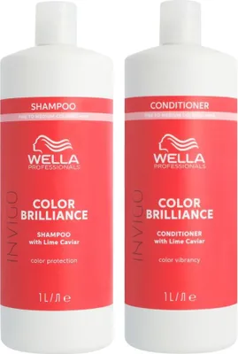 Produktbild von Wella Professionals Invigo Color Brilliance Fine Set - Shampoo 1000 ml + Conditioner 1000 ml