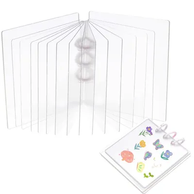 Scrapbook-Album 10x10 cm, Acryl, 20 Seiten, 3 Ringe, DIY