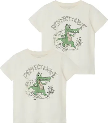 Produktbild von NAME IT 2er-SET T-Shirt Print Design Lockeres Rundhals Shirt Größe: 92