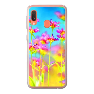 Produktbild von MuchoWow® Handyhülle Schutzhülle Hülle für Samsung Galaxy A20e Blumen - Kunst - Psychedelisch Silikon Softcase Handy Hülle - Abdeckung
