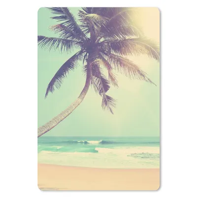 Produktbild von MuchoWow® Mauspad Mousepad Retro - Palme - Sonne - Sommer 18x27 cm - Mousepads - Maus Mat - Pad - Mausunterlage
