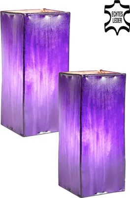 Produktbild von 2er Set Nachttischlampe Tischlampe Lampe Janka lila