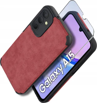 Immagine prodotto di Custodia in silicone per Samsung A15 5G VINTAGE CASE IN PELLE + Vetro protettivo per schermo 9H