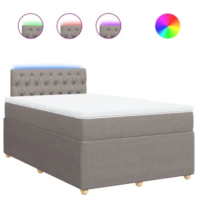 Produktbild von vidaXL Boxspringbett mit Matratze Taupe 120x190 cm Stoff