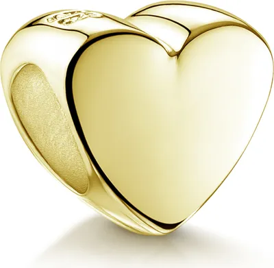 Produktbild von MATERIA Damen Beads Herz Gold - Charms Anhänger Silber 925 vergoldet Liebe Schmuck für Armband 659
