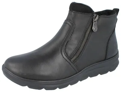 Produktbild von RIEKER Damen Kurzstiefel gefüttert schwarz Glattleder - Größe: 41