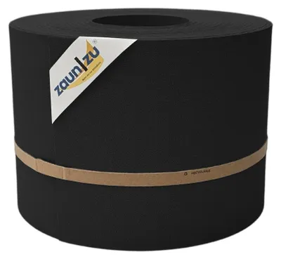 Produktbild von Sichtschutzstreifen zaun|zu PREMIUM 35m Rolle PP Zaunblende für Doppelstabzaun Schwarz, 35m