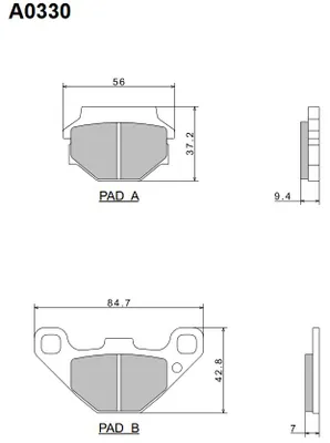 Productafbeelding van Nissin KH67 semi-metalen remblokken, Japan, 2024, ECE R90, premium kwaliteit