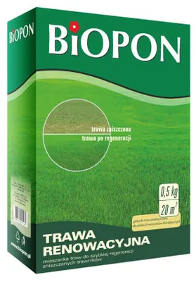 Obrázok produktu pre Trávna Zmes Na Regeneráciu 0.5Kg, 20M² Biopon