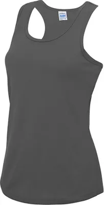 Image de Just Cool JC015 | Filles Cool Débardeur Sport T-Shirt + WRAP  - Couleur : Charcoal (Solid) - Taille : XS