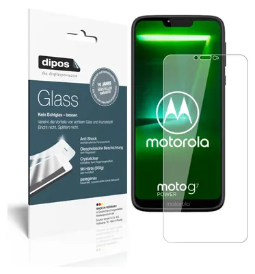 Produktbild von 2x Schutzfolie für Motorola Moto G7 Power - Anti-Shock 9H Folie dipos Glass