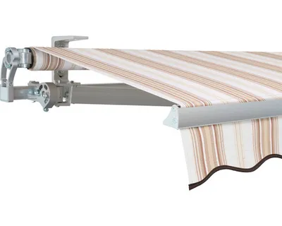 Produktbild von SOLUNA Gelenkarmmarkise Concept 3x2 Stoff Dessin 6171 Gestell Silber E6EV1 eloxiert Antrieb links inkl. Motor und Wandsc