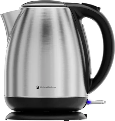Produktbild von KitchenBrothers Wasserkocher - Elektrisch - 1,7L - Mit Kalkfilter - Edelstahl