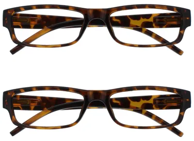Produktbild von Lesebrille 2er-Pack +1,50 Dioptrien Schildpatt Braun für Herren & Damen RR32-2