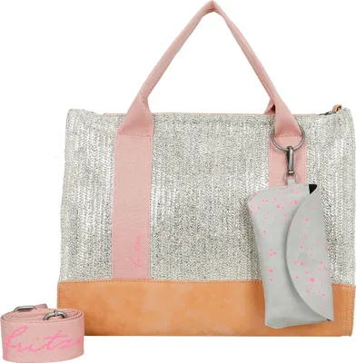 Produktbild von Fritzi aus Preußen Schultertasche Tote Bag Limited Painted Straw Shopper Silver Nature silberfarben