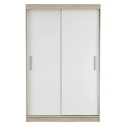 Produktbild von Schwebetürenschrank Kleiderschrank Neomi 04 - 120 cm, Sonoma/Weiß