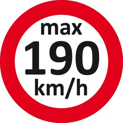Productafbeelding van EICHNER 9240-00004 EICHNER Aufkleber Geschwindigkeit 190 km/h, rot/weiß, 100 St.