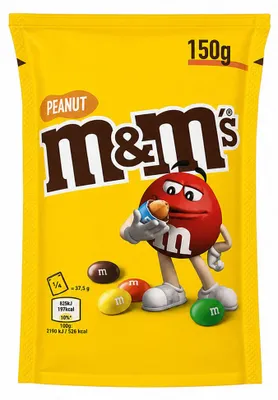 Produktbild von M&M's Peanut, Schokolinsen mit Erdnüssen 150g Beutel