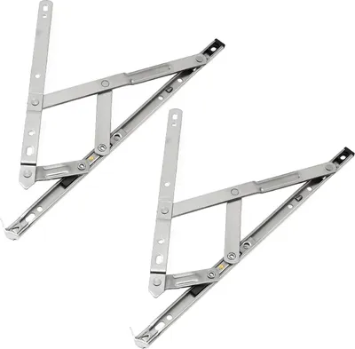 Produktbild von Universelle Doppelfenster-Scharnier-Set - 2 Stück Edelstahl 305 cm - Reibungsscharniere für Fenster - Ohne Griffe