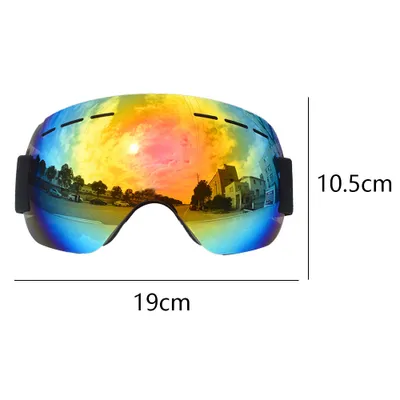 Produktbild von Skibrille für Damen und Herren,Anti-Nebel Snowboard Brille Ski Goggles,(Rotes Zwerchfell)