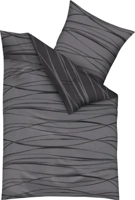 Produktbild von Kaeppel Wendebettwäsche dunkelgrau 1x 155x220 cm + 1x 80x80 cm