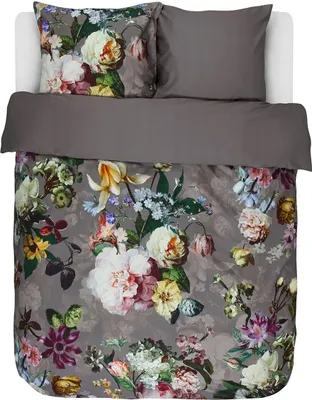 Produktbild von Essenza Home Baumwollbettwäsche Fleur Farbe Taupe Größe 135x200 80x80