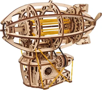 Image de Puzzle 3D, Dirigeable Steampunk, Ugears, bois, 170 pièces