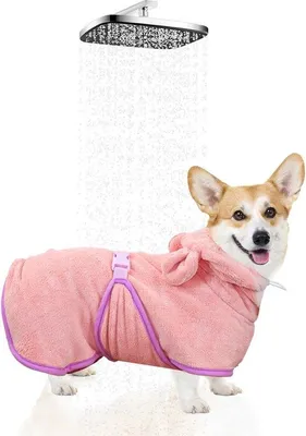Produktbild von Kattentasche mit Kapuze, superabsorbierend, schnell trocknend, für alle Hunde und Katzen, weicher Hundetuch, rosa, Klein