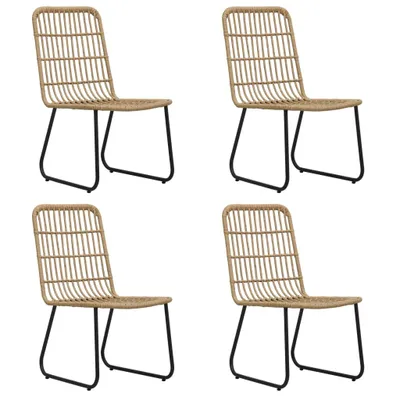 Image de vidaXL Ensemble de jardin 5 pièces Poly rotin et verre