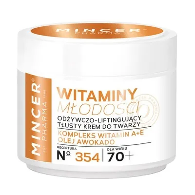 Immagine prodotto di Mincer Pharma Vitamine di Giovinezza 70+ crema viso nutriente e liftante n.354, 50ml