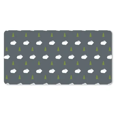 Produktbild von MuchoWow® Schreibtischunterlage Bäume - Kaninchen - Muster 80x40 cm - XXL Mauspad - Gaming Mauspad